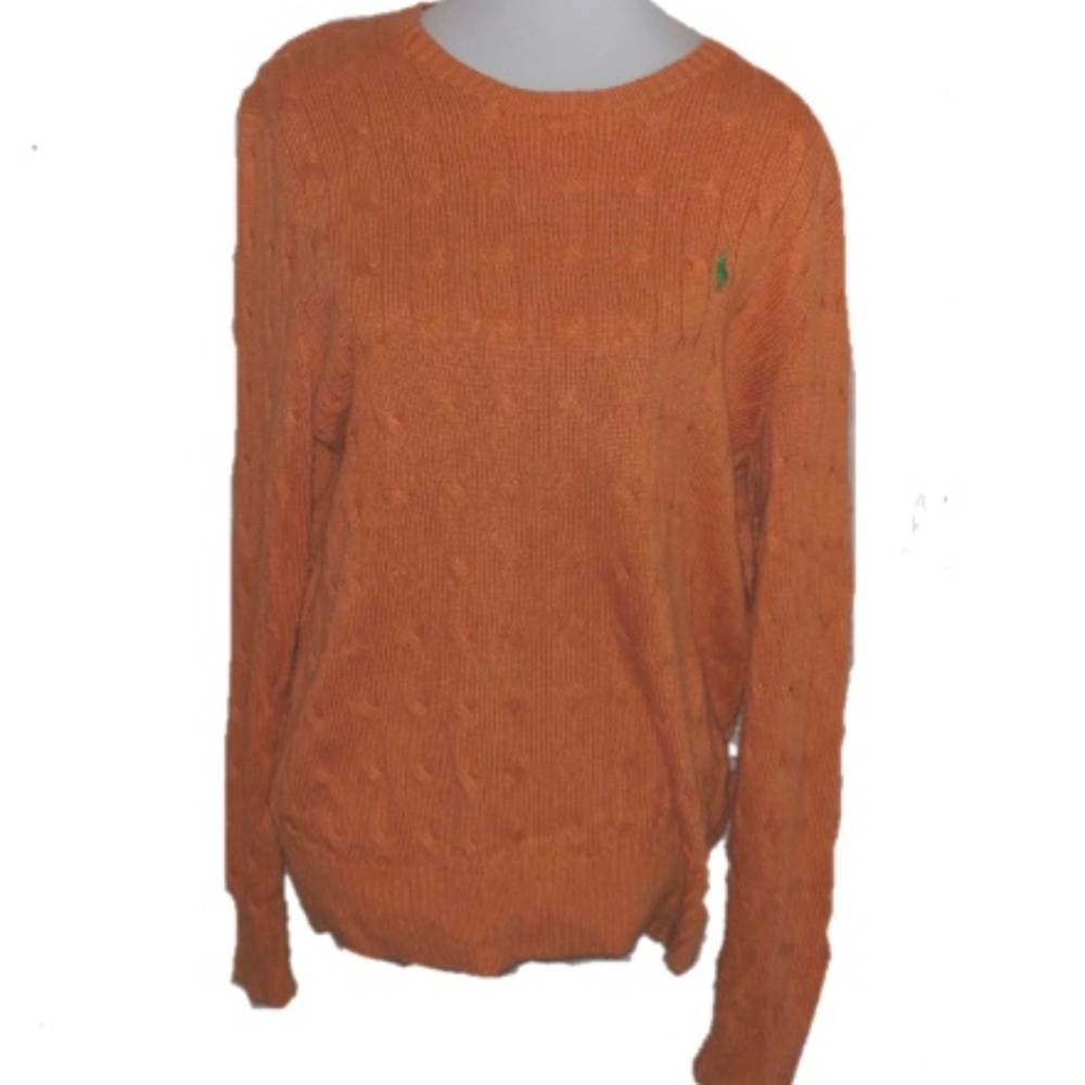 POLO Ralph Lauren Men's Orange Long Sleeve Sweater